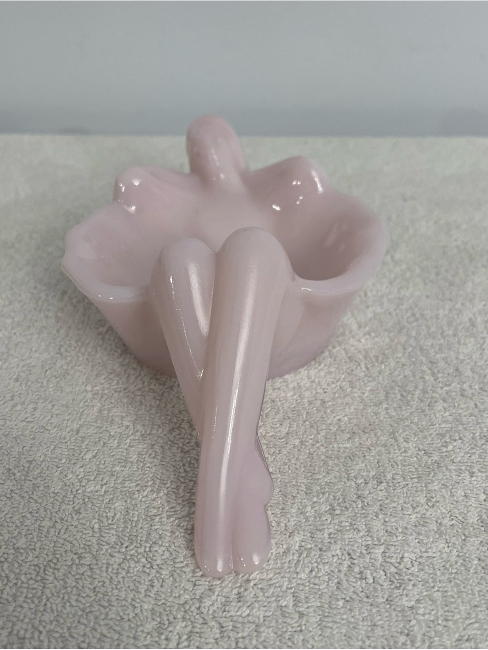 Mosser Glass Pink Crown Tuscan Bathing Beauty Nude Lady Soap Dish Bowl USA - Picture 4 of 12